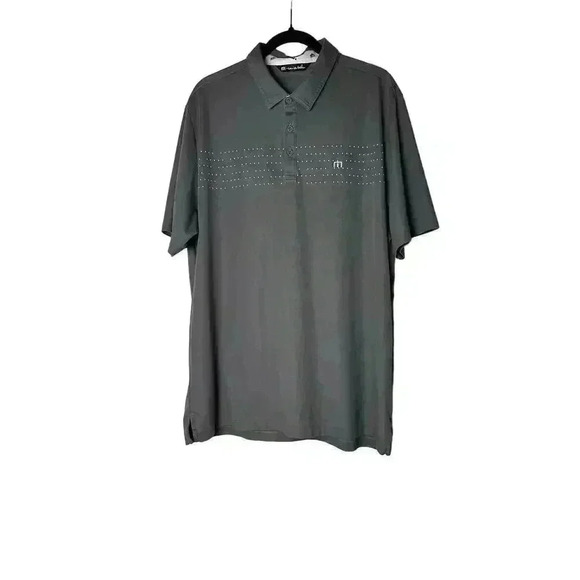Travis Mathew Mens Grey Corona Premier Short Sleeve Button Collar Golf Shirt XL - Picture 1 of 6